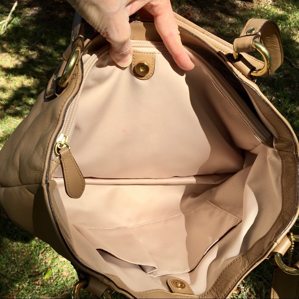 Coach Campbell Leather Camel Satchel - Picture 10 of 16